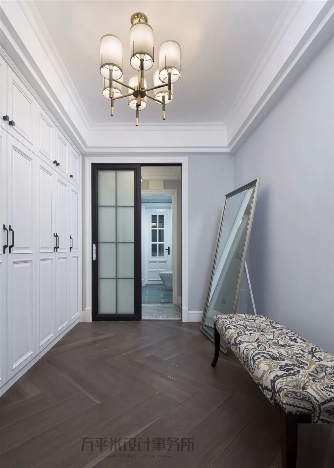 长夏方平米设计,美式平层大宅的优雅色彩碰撞-56