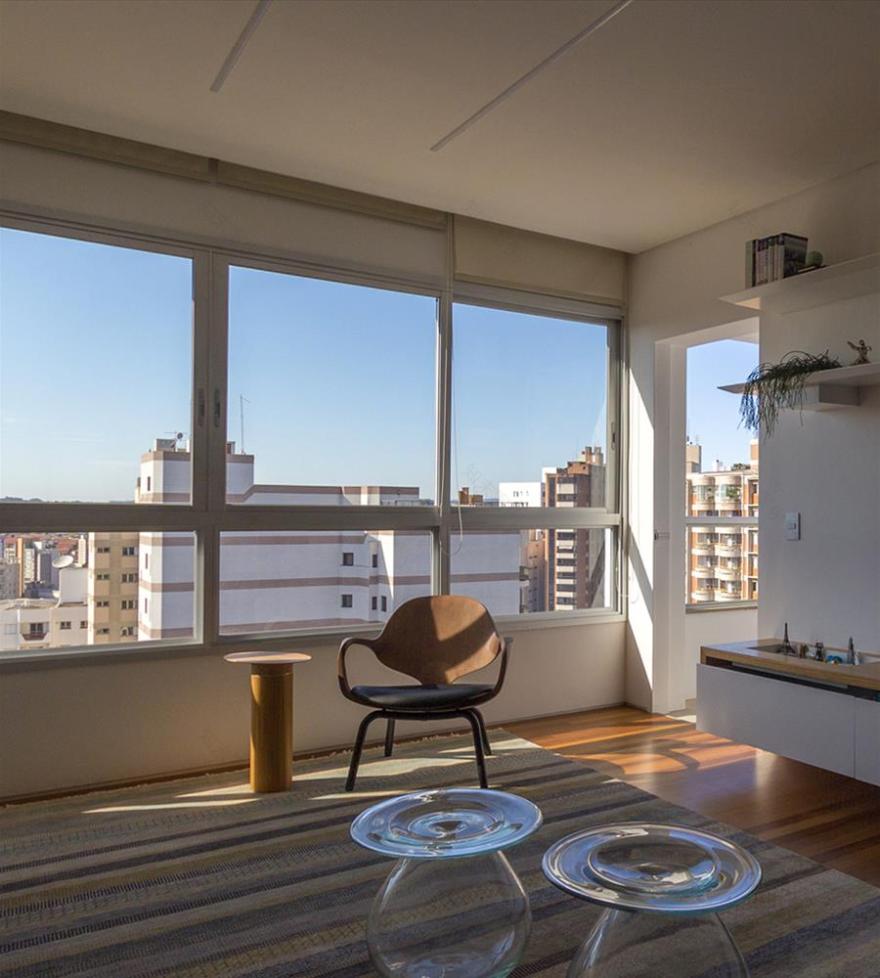 巴西 SP 市区公寓改造 | 混凝土与木质的完美结合-3