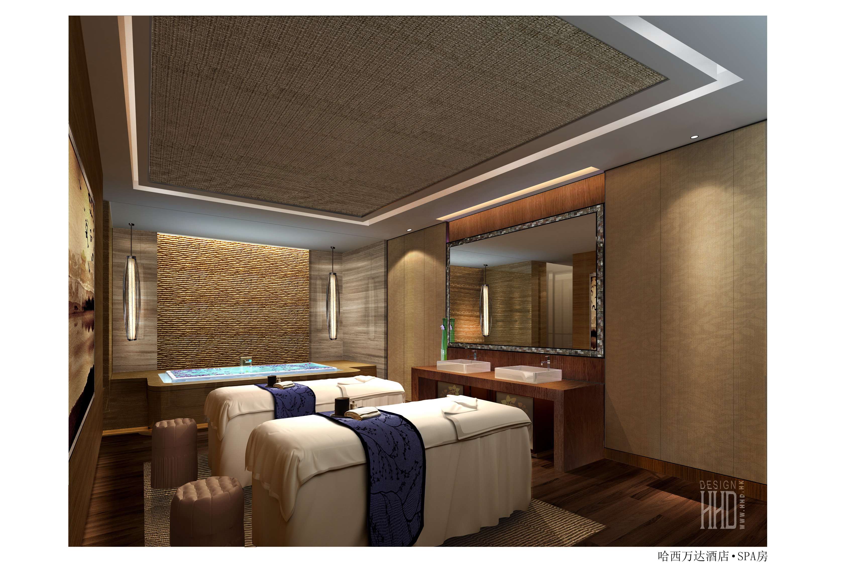 HHD设计－哈西万达五星酒店公共区域CAD施工图+效果图 926M-7