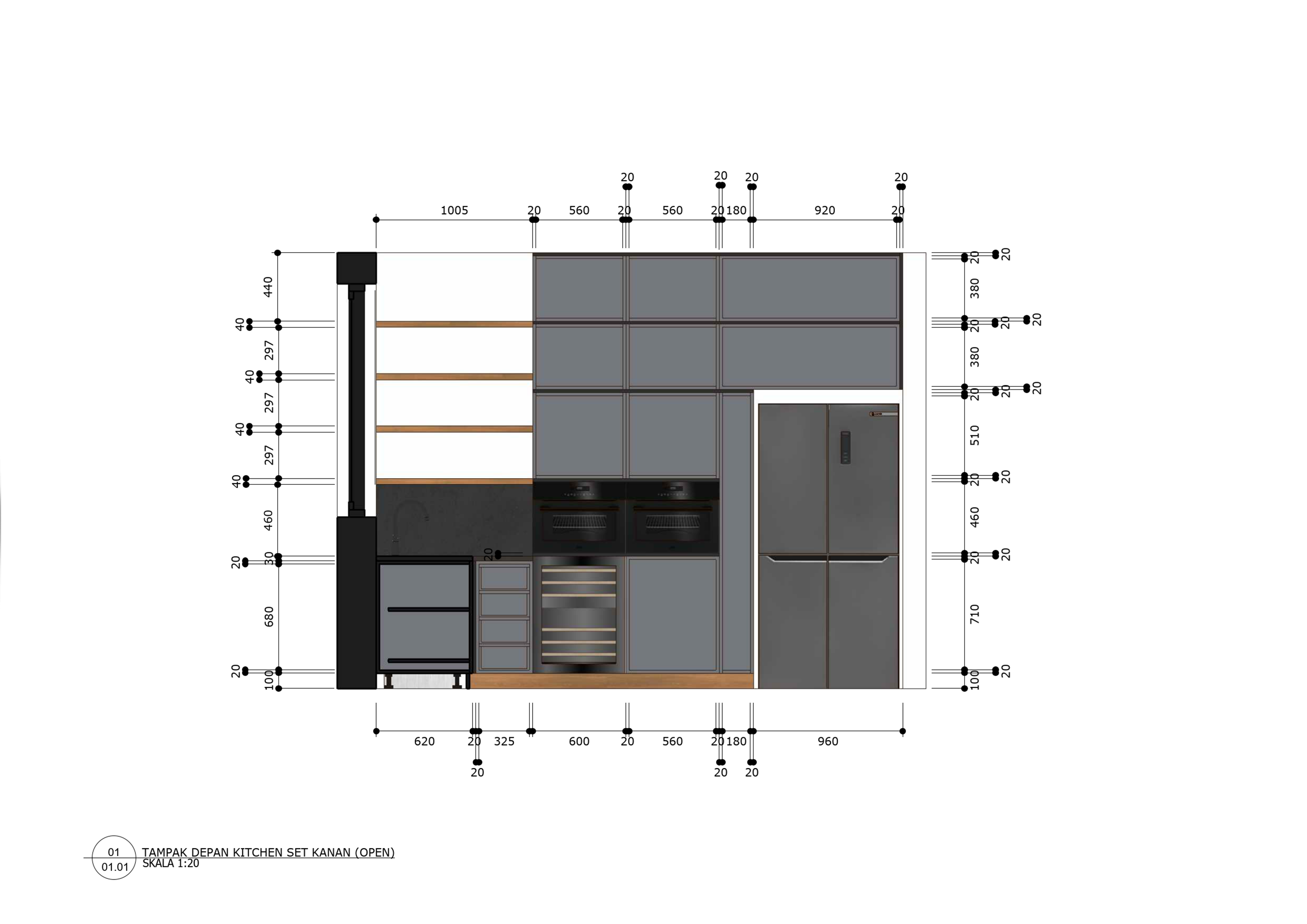 gambar kerja kitchen set pondok labu-5