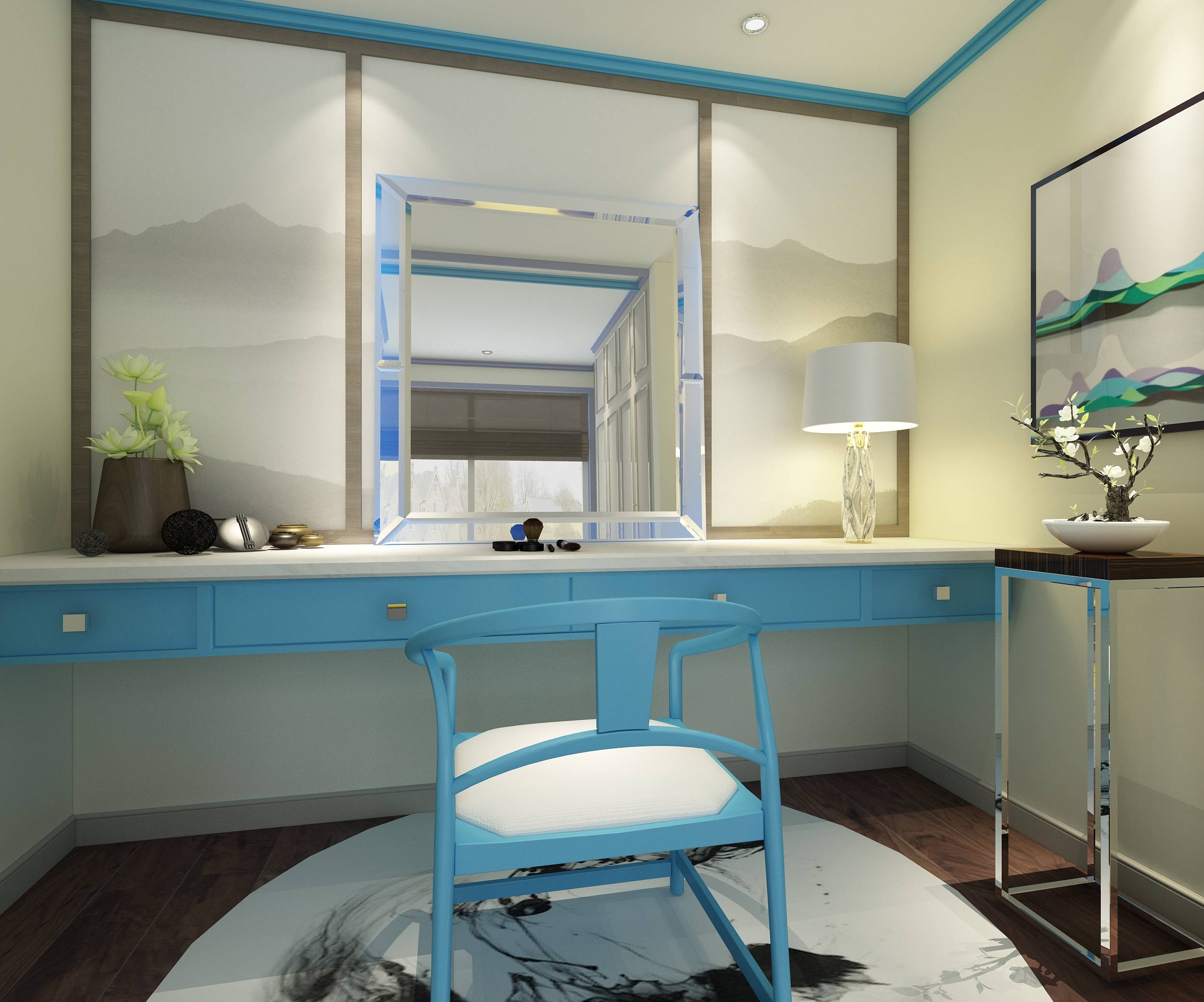 新中式 中式古典 奢华家装别墅样板房-7-21