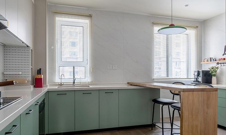 89㎡复古原木风，厨房打开秒变社交领域-23