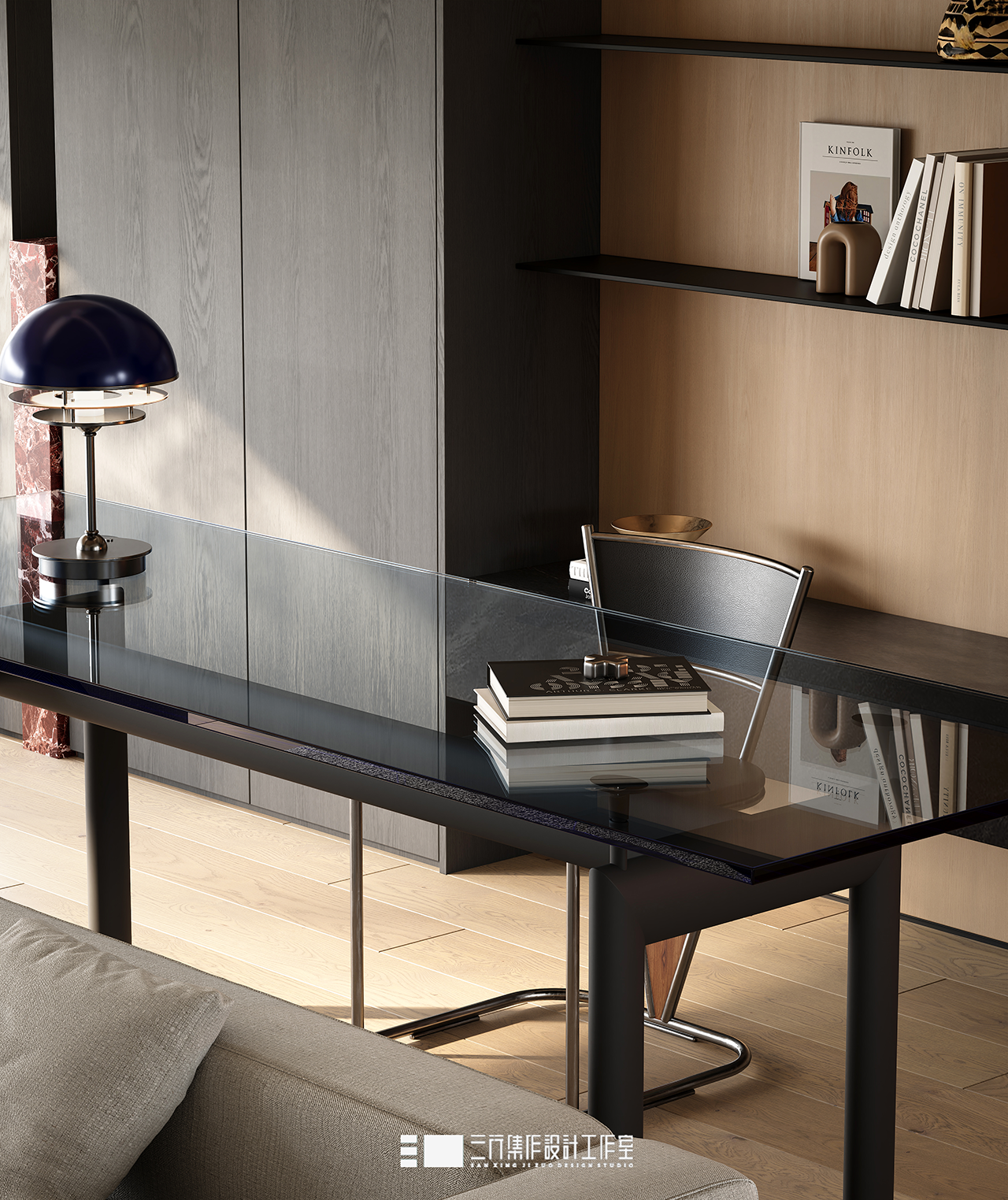 新作  143m² • 黑白木质调,极简明净丨三行集作设计工作室-27