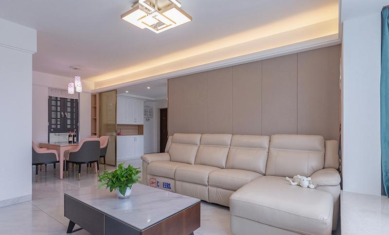 现代轻奢三居室,精致金属与大理石的浪漫邂逅-5