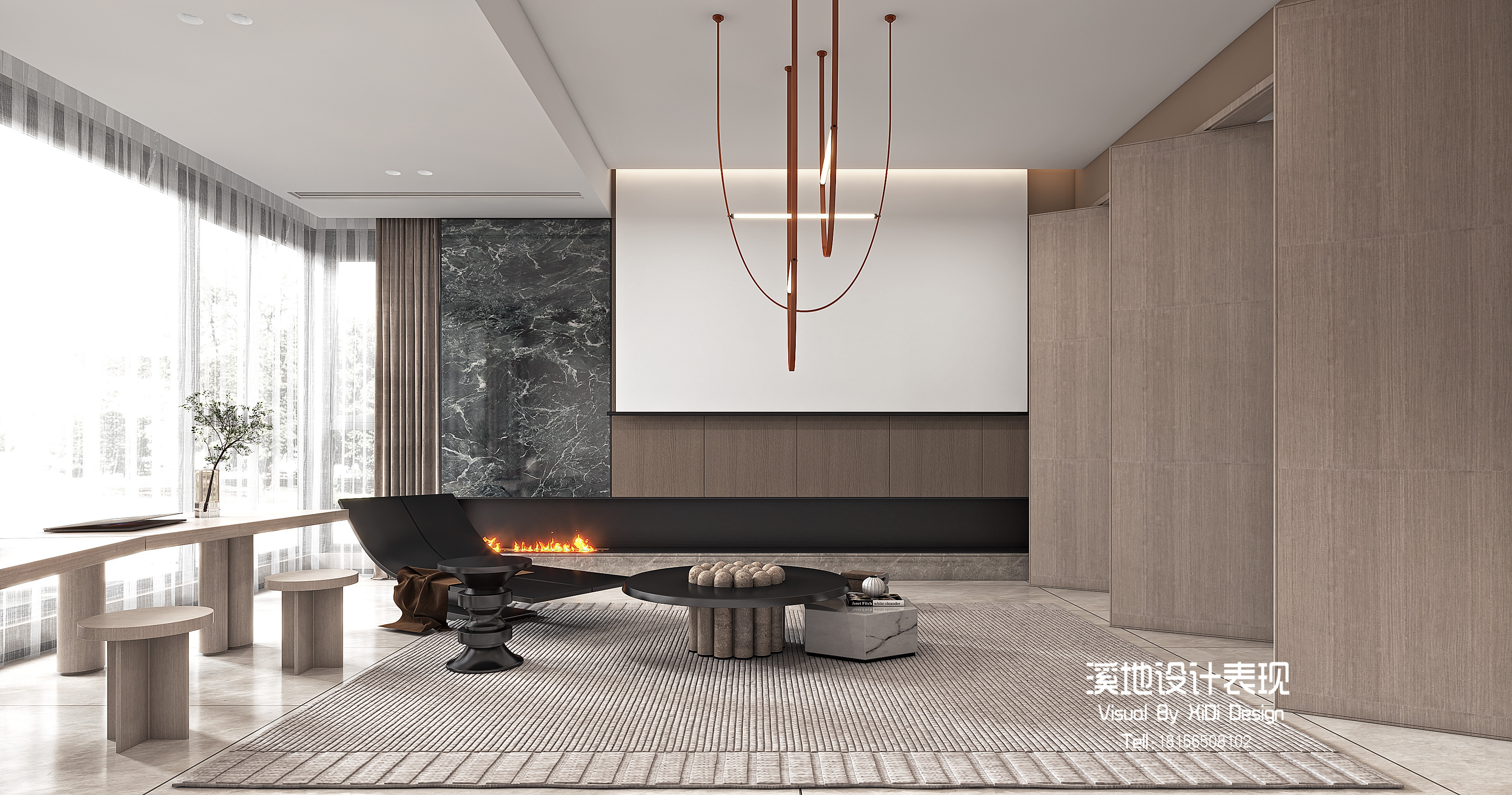 现代极简主义私宅设计丨溪地设计-7