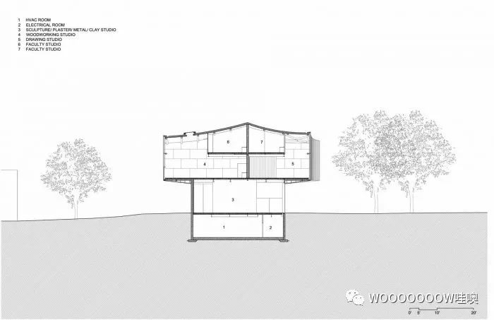 史蒂文·霍尔的冬季视觉艺术中心——融入自然的轻盈建筑-26