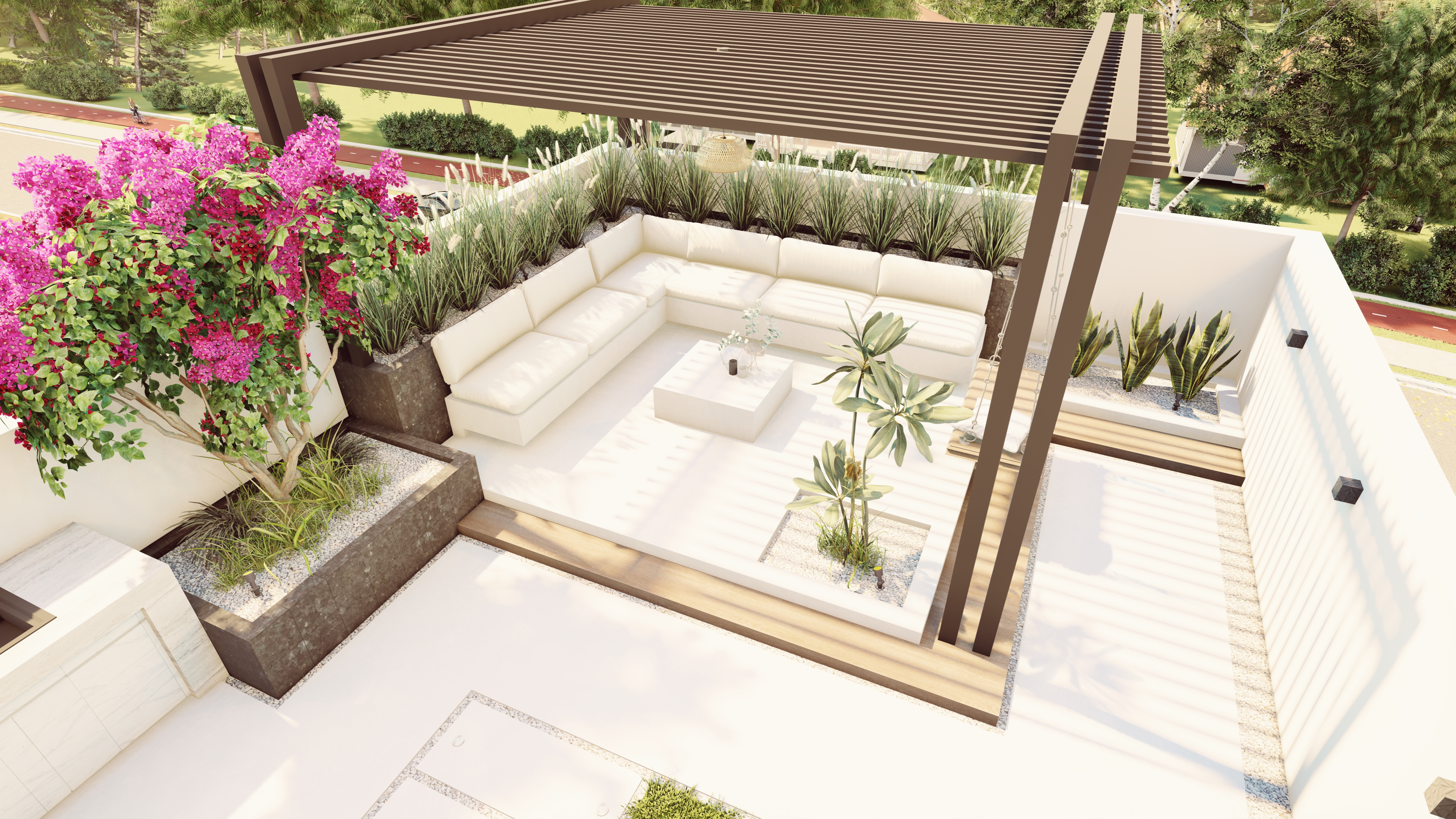 MODERN ROOF LANDSCAPE WITH KIDS AREA (KSA)-13