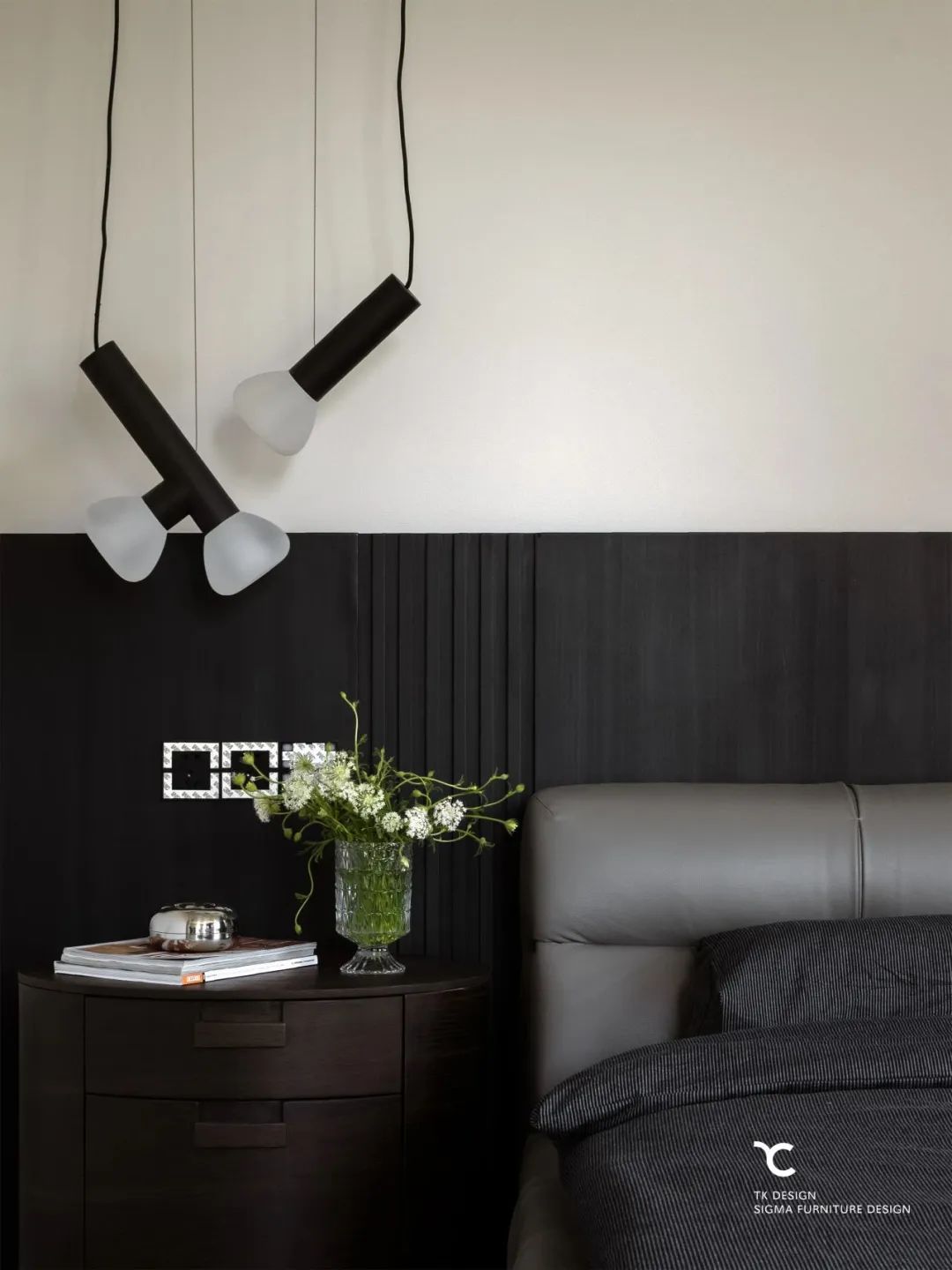 黑白灰的现代轻奢 · 龙悦湾别墅设计丨TK 设计&之和家居-60