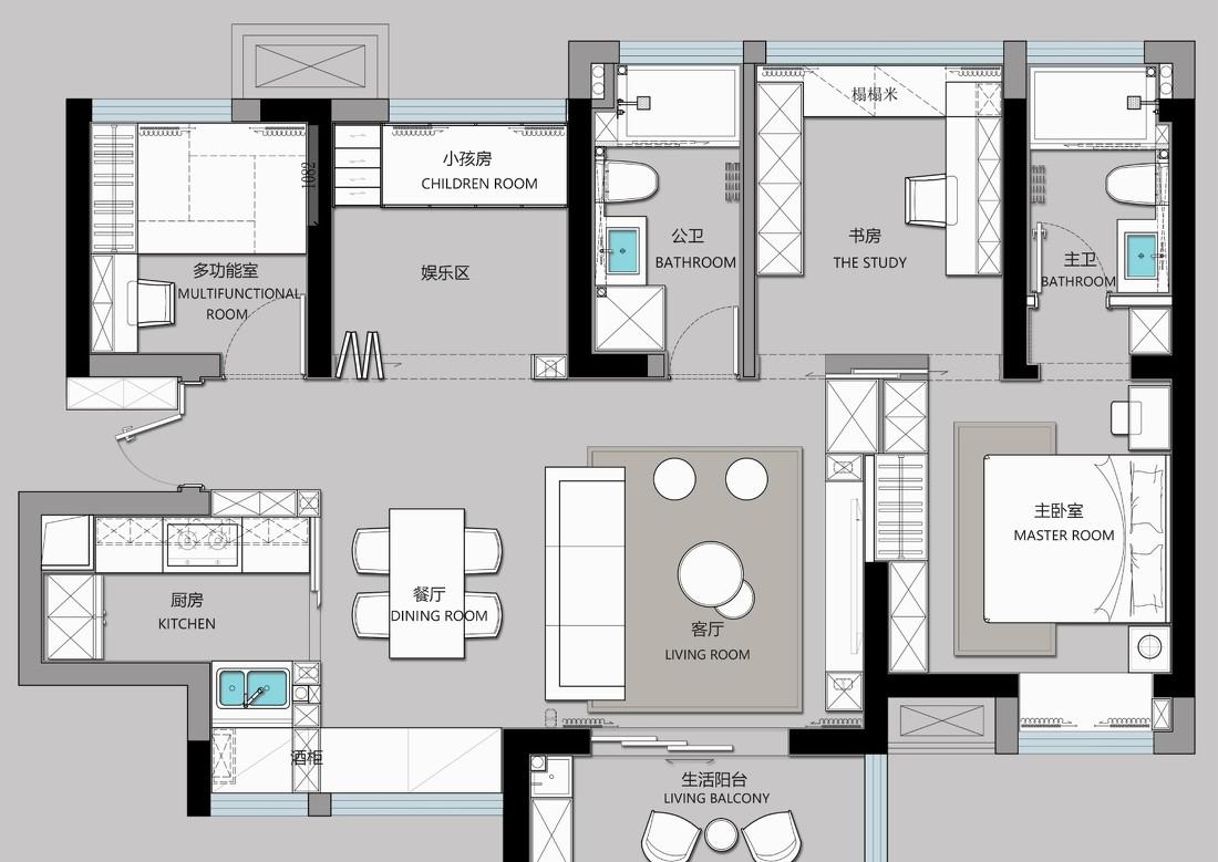 方界设计 | 平层栖息温馨家居-1