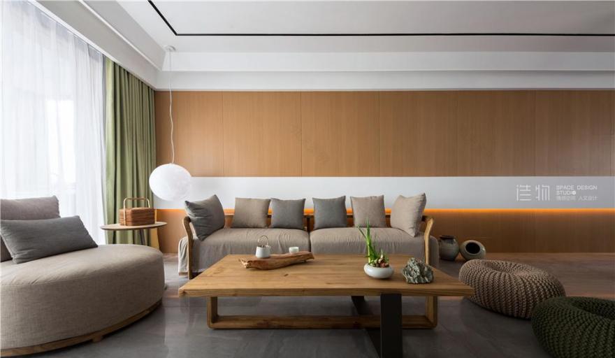 《望日》原木白空间,双过道设计,LDK 理念,大江景书房,高级灰卧室-11