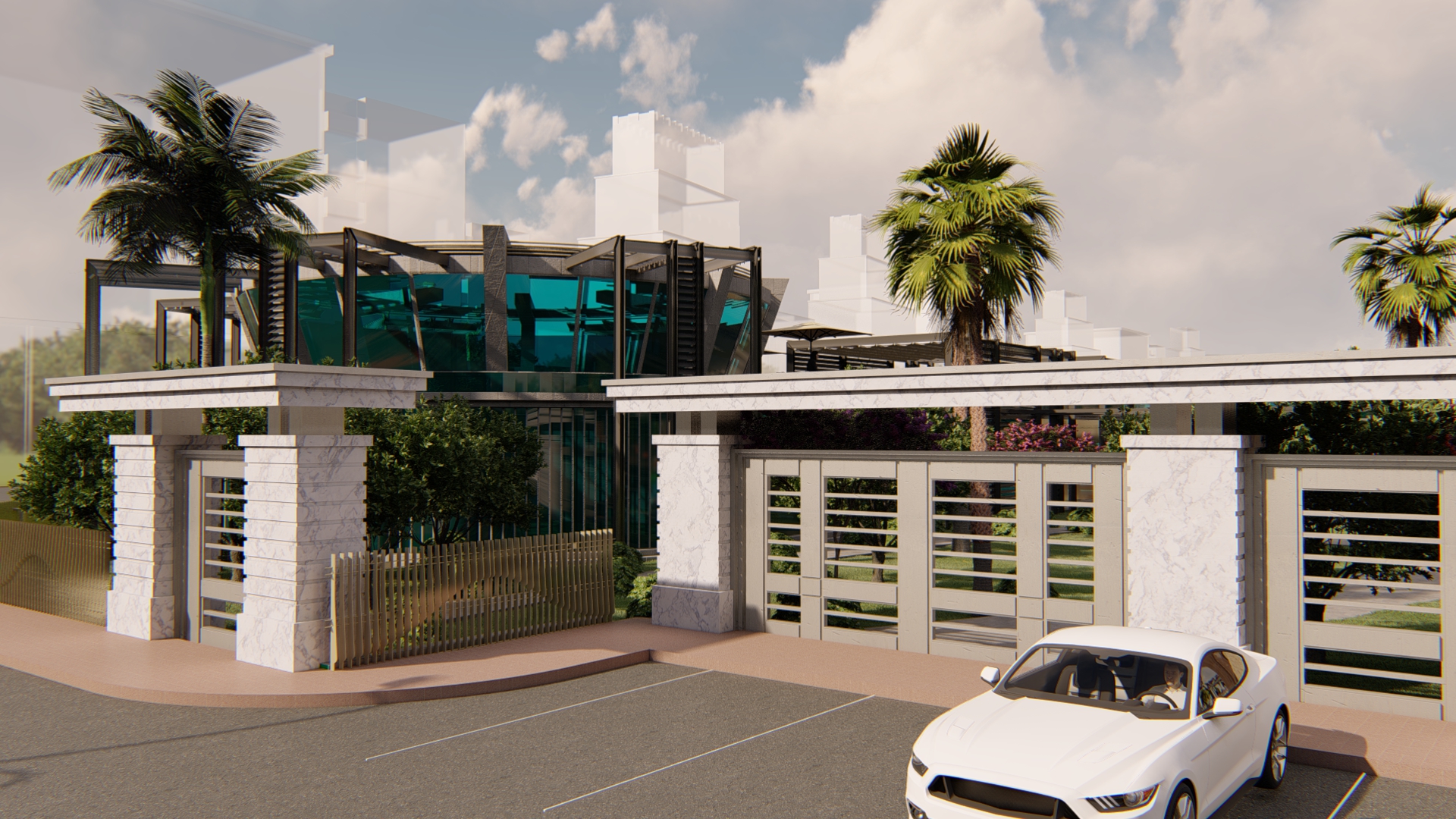 food court , shops & bank design-9