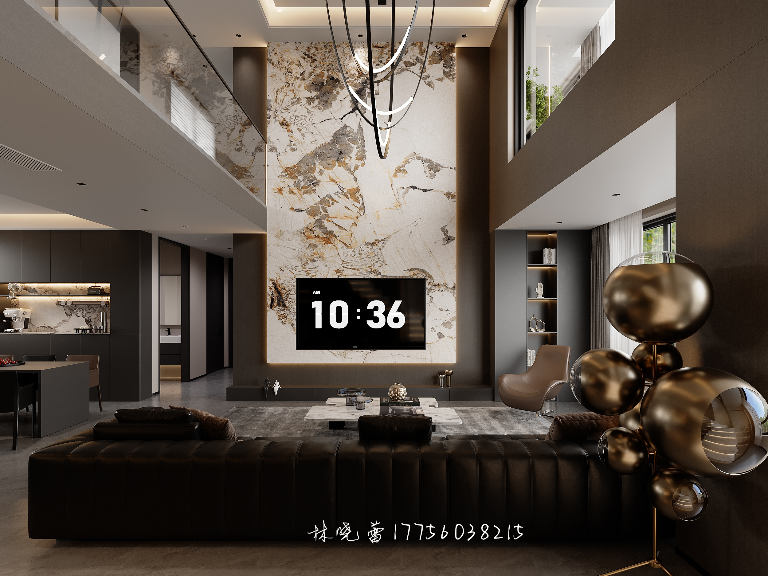 现代意式挑空别墅-0