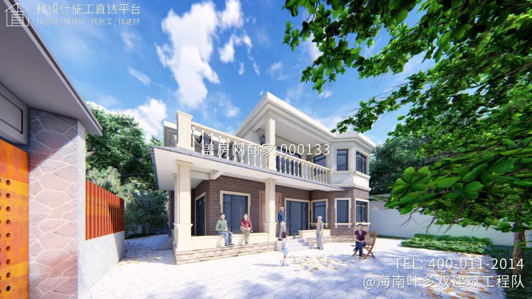 【施工队案例】海南琼海俞家二层欧式别墅施工-1