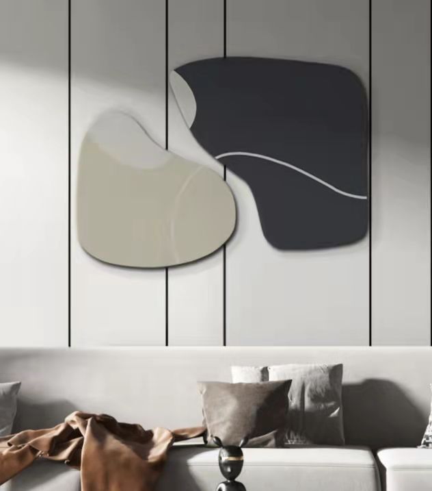 实物装置画抽象客厅玄关山峦装饰画-0