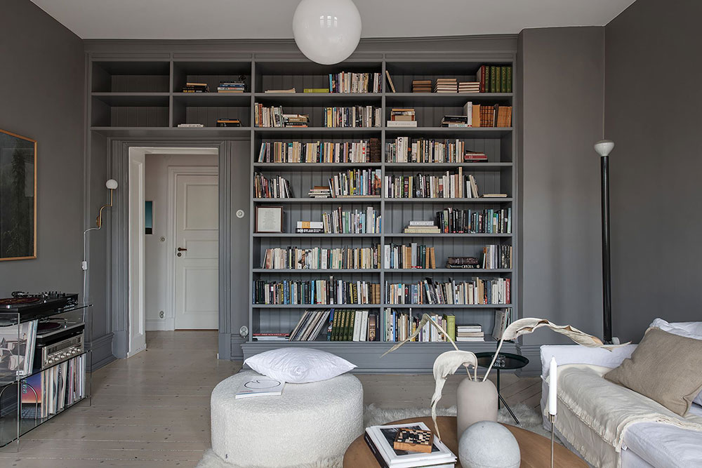 斯德哥尔摩时尚对比风格的美丽公寓-5