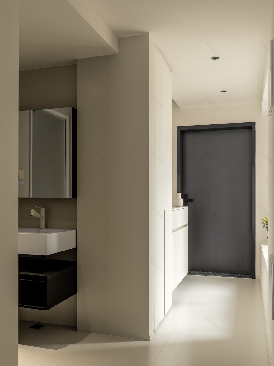 98㎡三房格局,动线重塑×收纳整合×简约奶油风-25