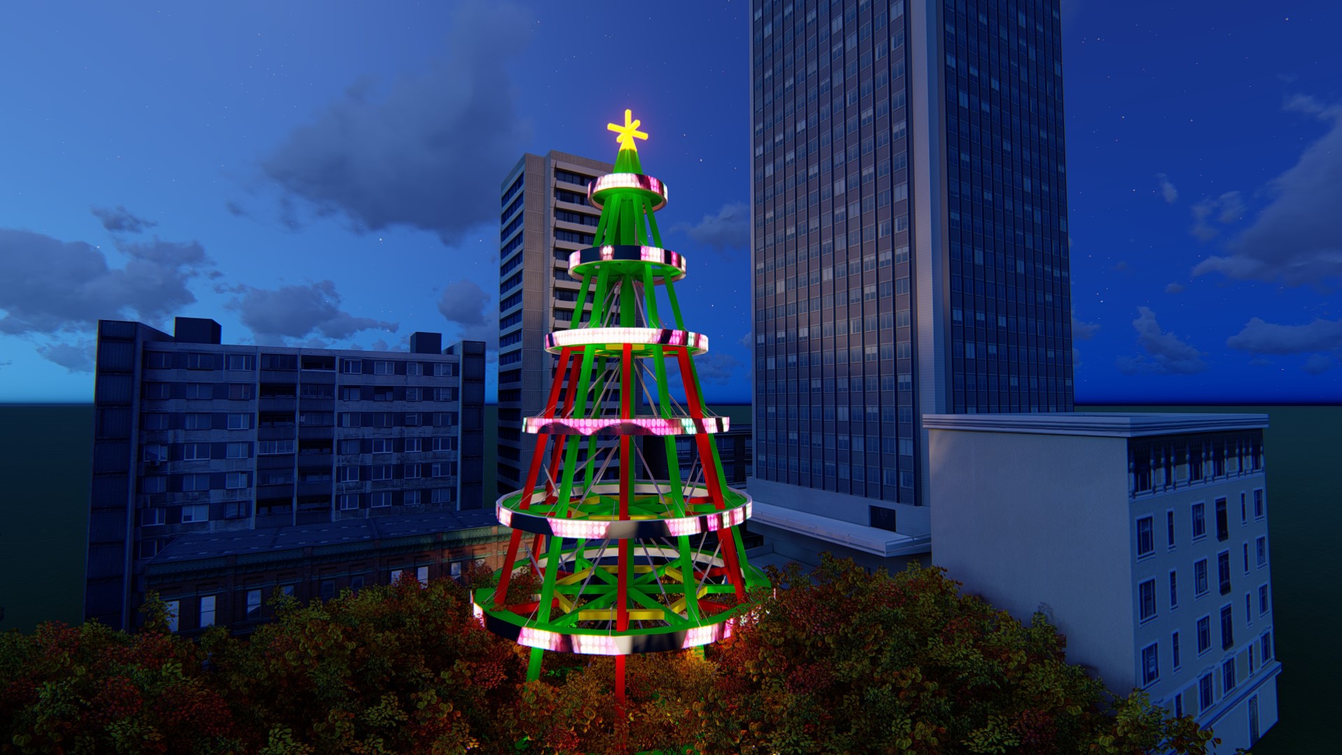 Árvore de Natal em LED - para praças públicas-3