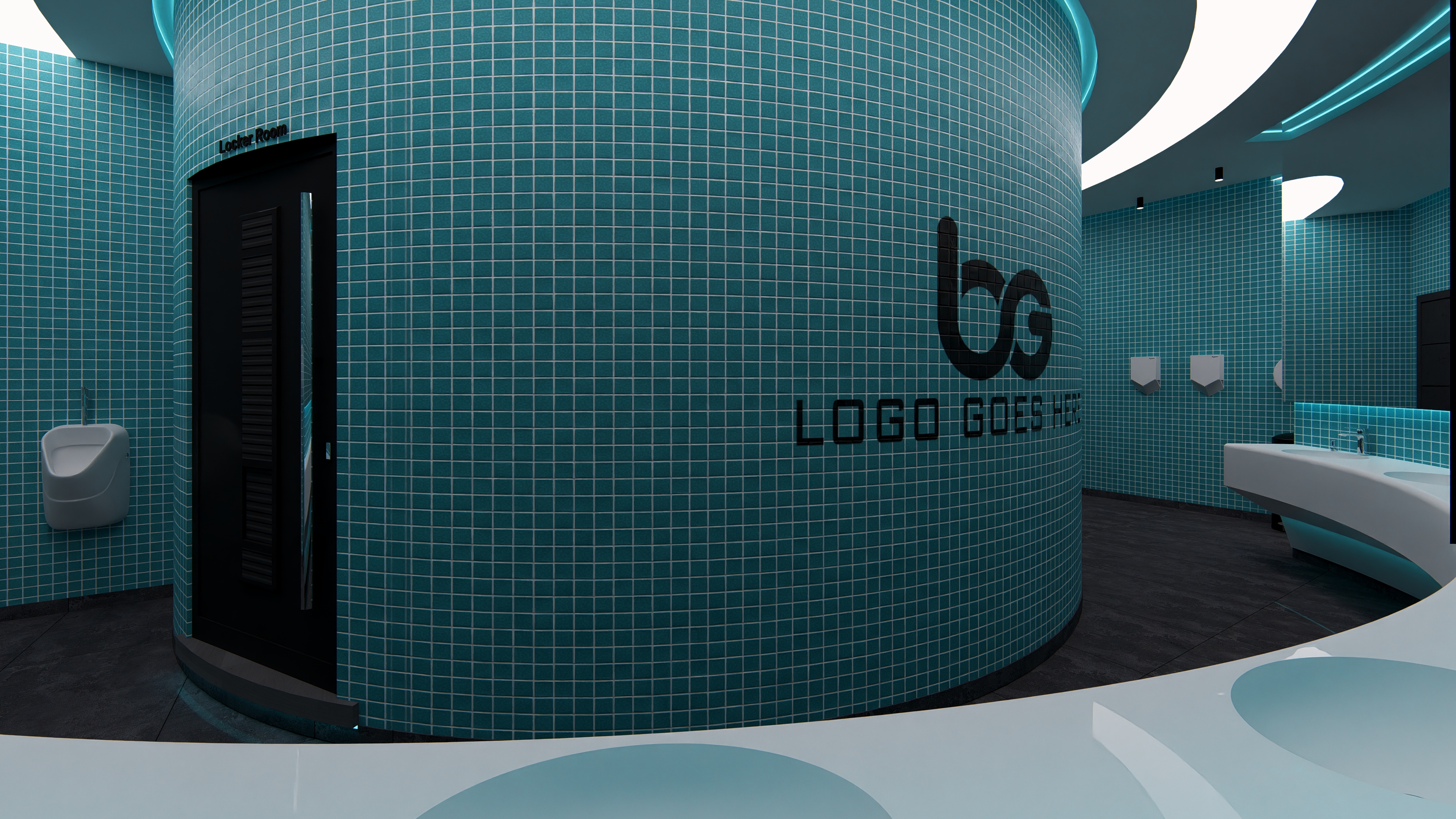 Restrooms I Showers I Lockers Interior design-11