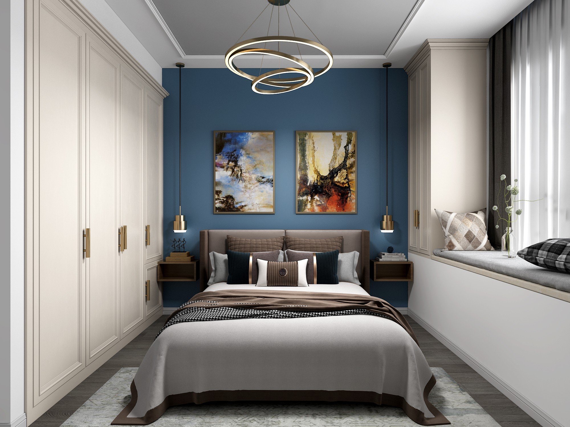 北欧轻奢风格，鲜艳活力，档次华丽！                     -0