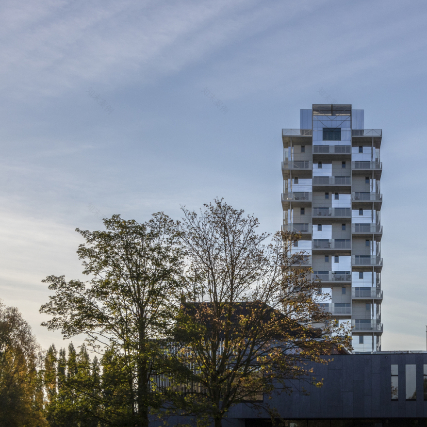 比利时 KTower 垂直城市公寓丨Philippe Samyn and Partners-35