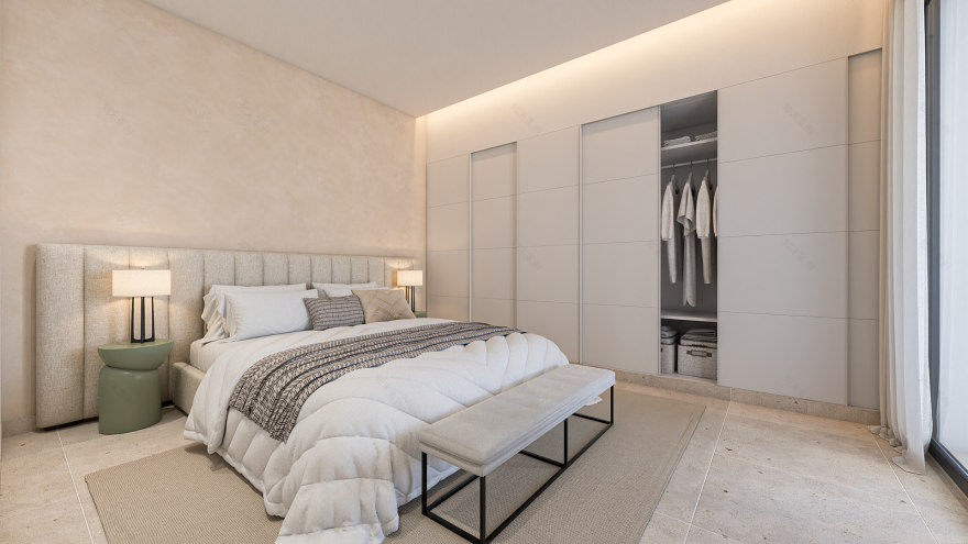 阿尔考辛独栋带泳池住宅3D可视化项目丨西班牙马拉加-27