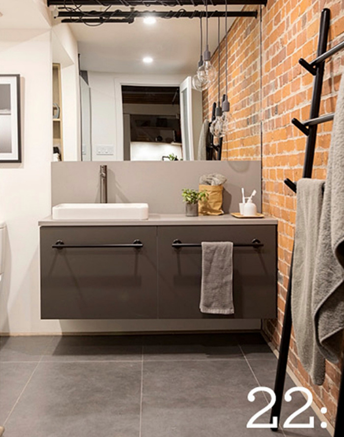 温哥华工业风百年宅 灰色调和红砖墙的完美融合-12