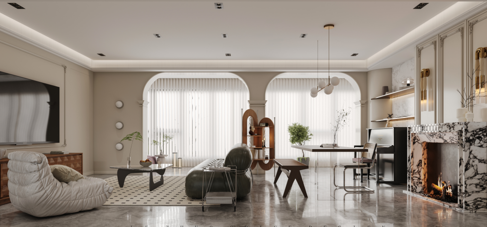 乐卓空间 · 苏宁檀悦 189㎡现代法式-1