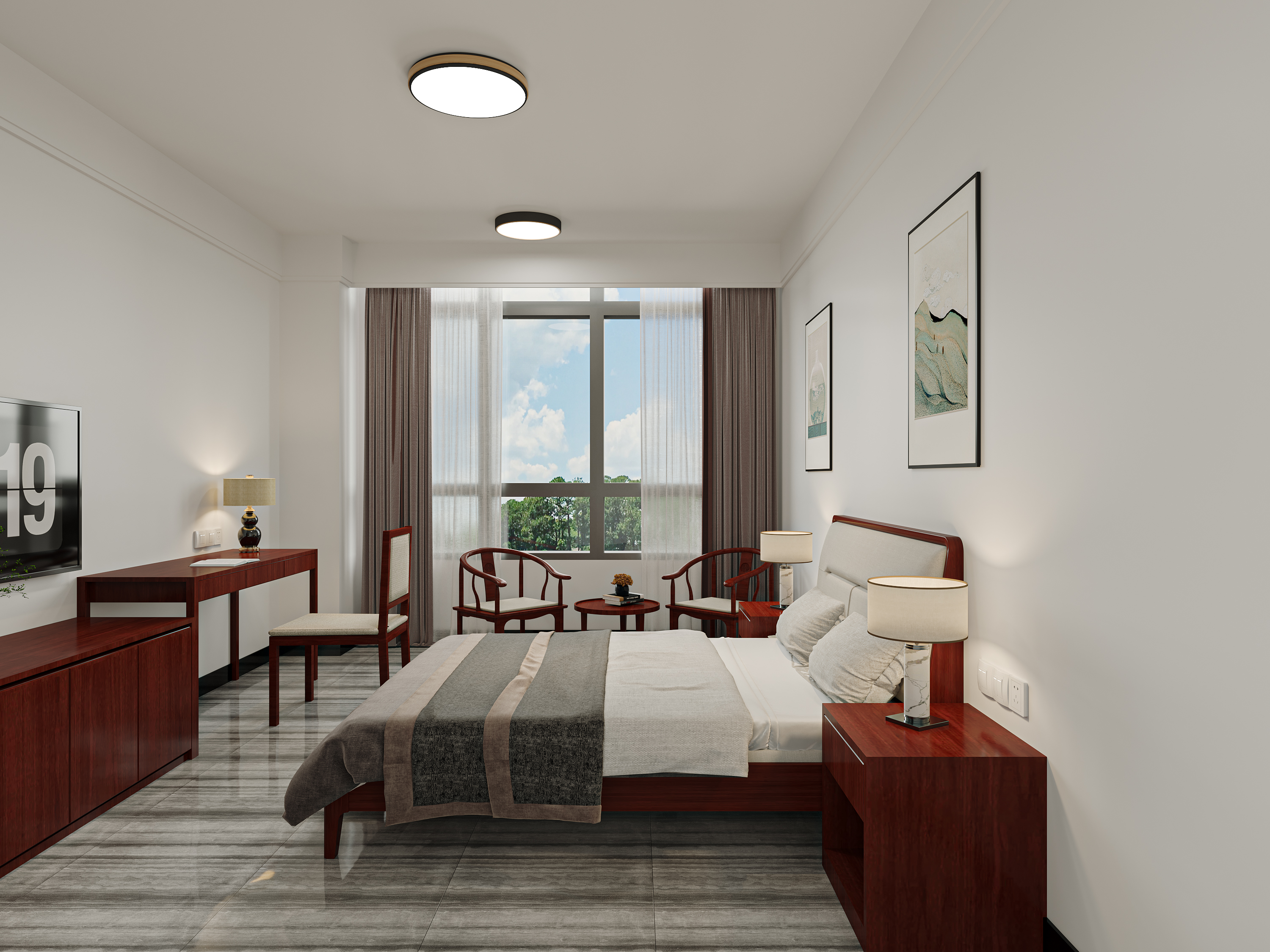 职工宿舍餐厅效果案例-2