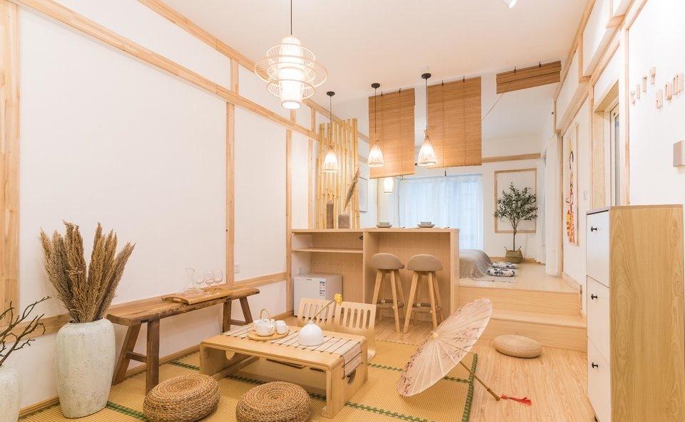 长沙城市民宿日式静谧软装-1