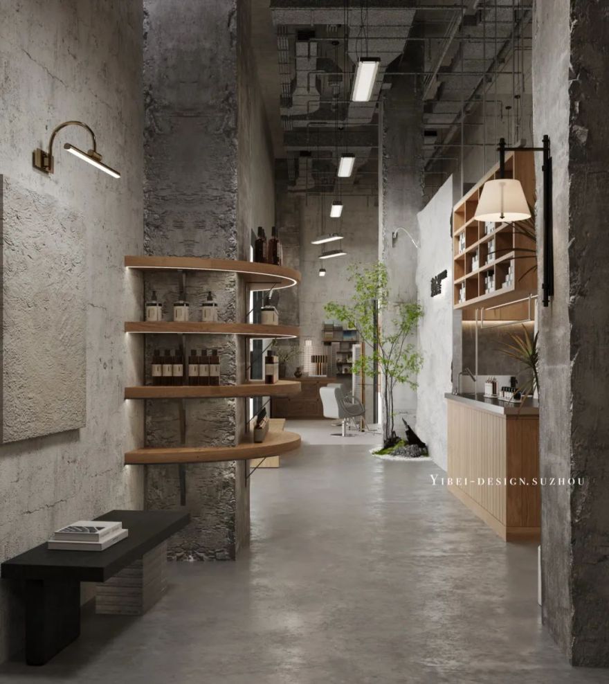 解构工业美学中的美发新体验丨商业空间设计丨YIBEI DESIGN SUZHOU-12