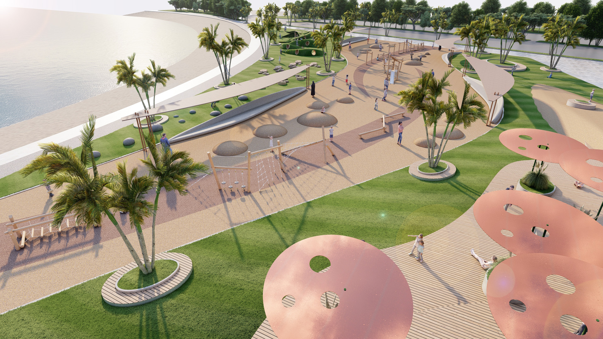Kuwait - Linear Park concept landscape-11