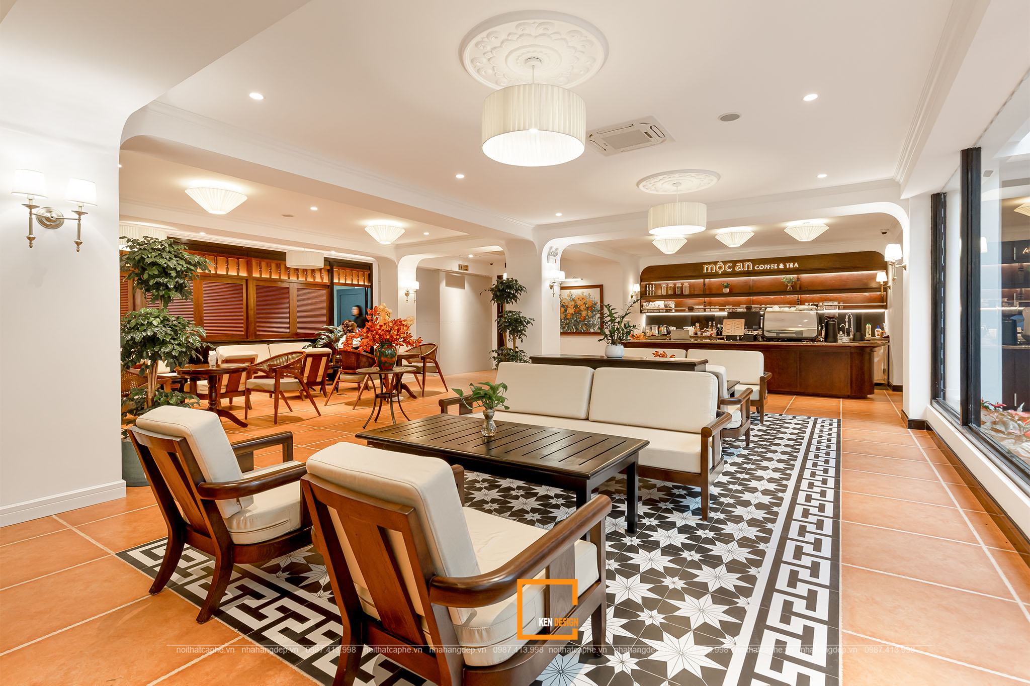 Thiết kế Mộc An Coffee & Tea – Không gian cafe 3 trong 1 mới lạ tại Hà Nội-3