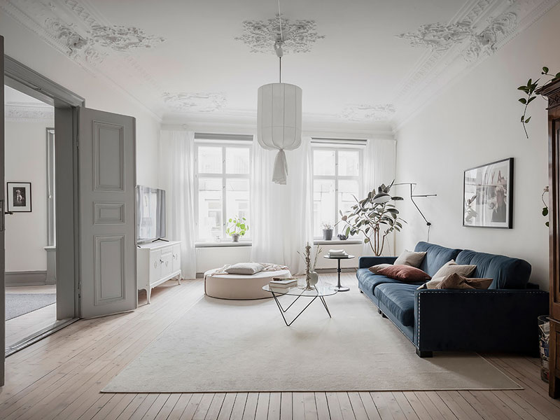 惊艳的斯堪的纳维亚公寓 | 经典与时尚的完美结合-5