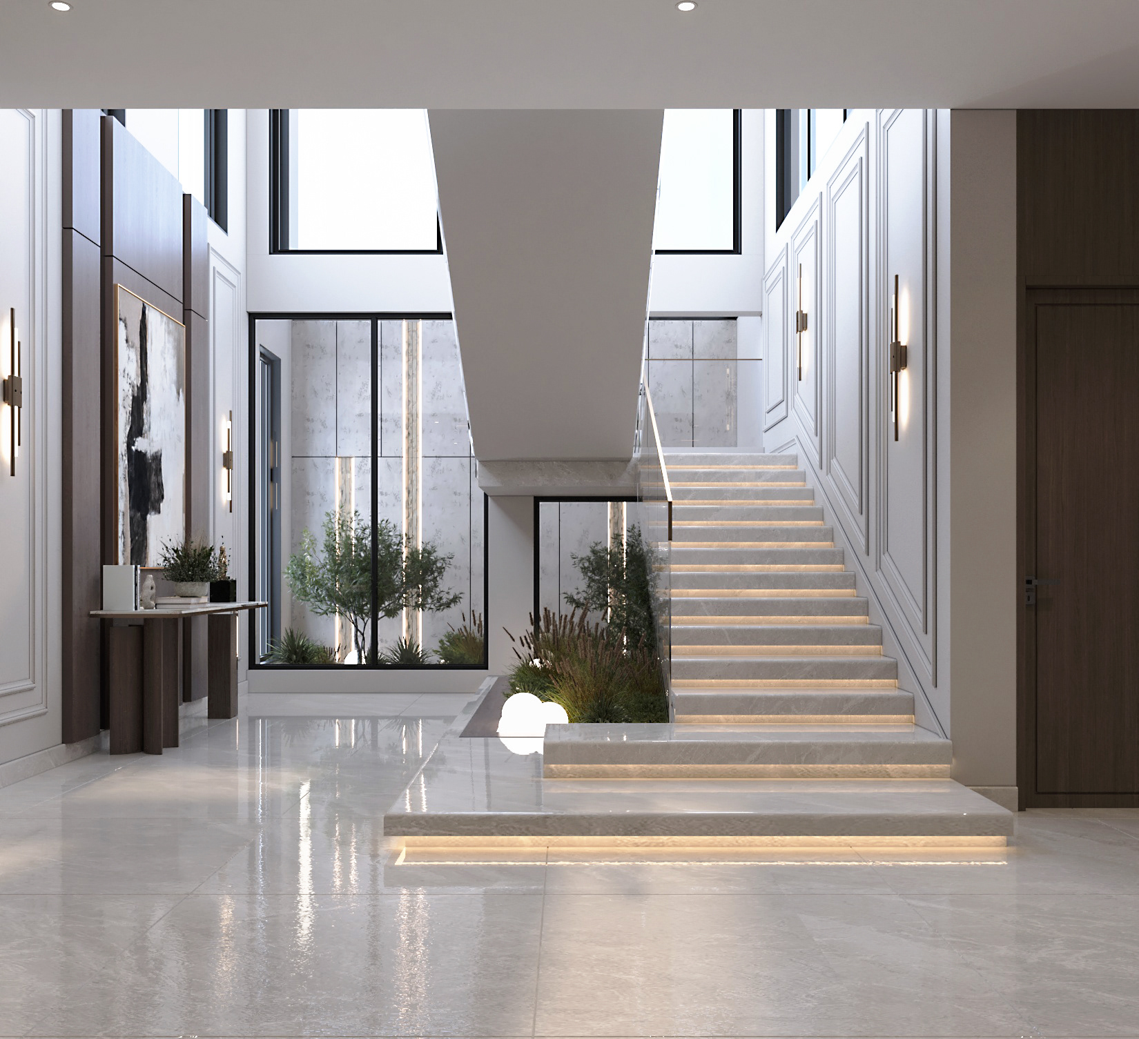 带有花园的楼梯丨Ghanem 设计工作室-7