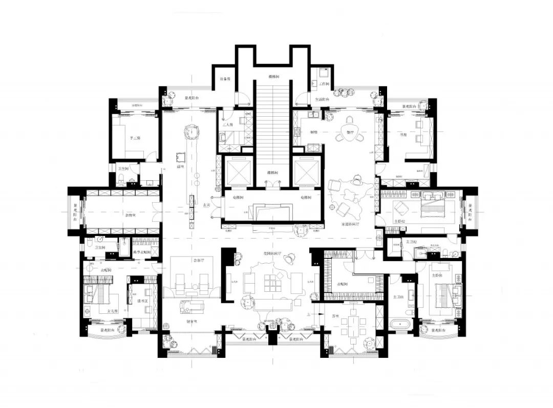碧桂园 500m²现代原木风平层，自然和谐的生活空间-13