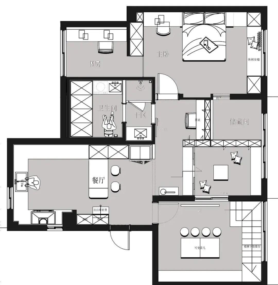 80㎡金字塔奇居室爆改-9