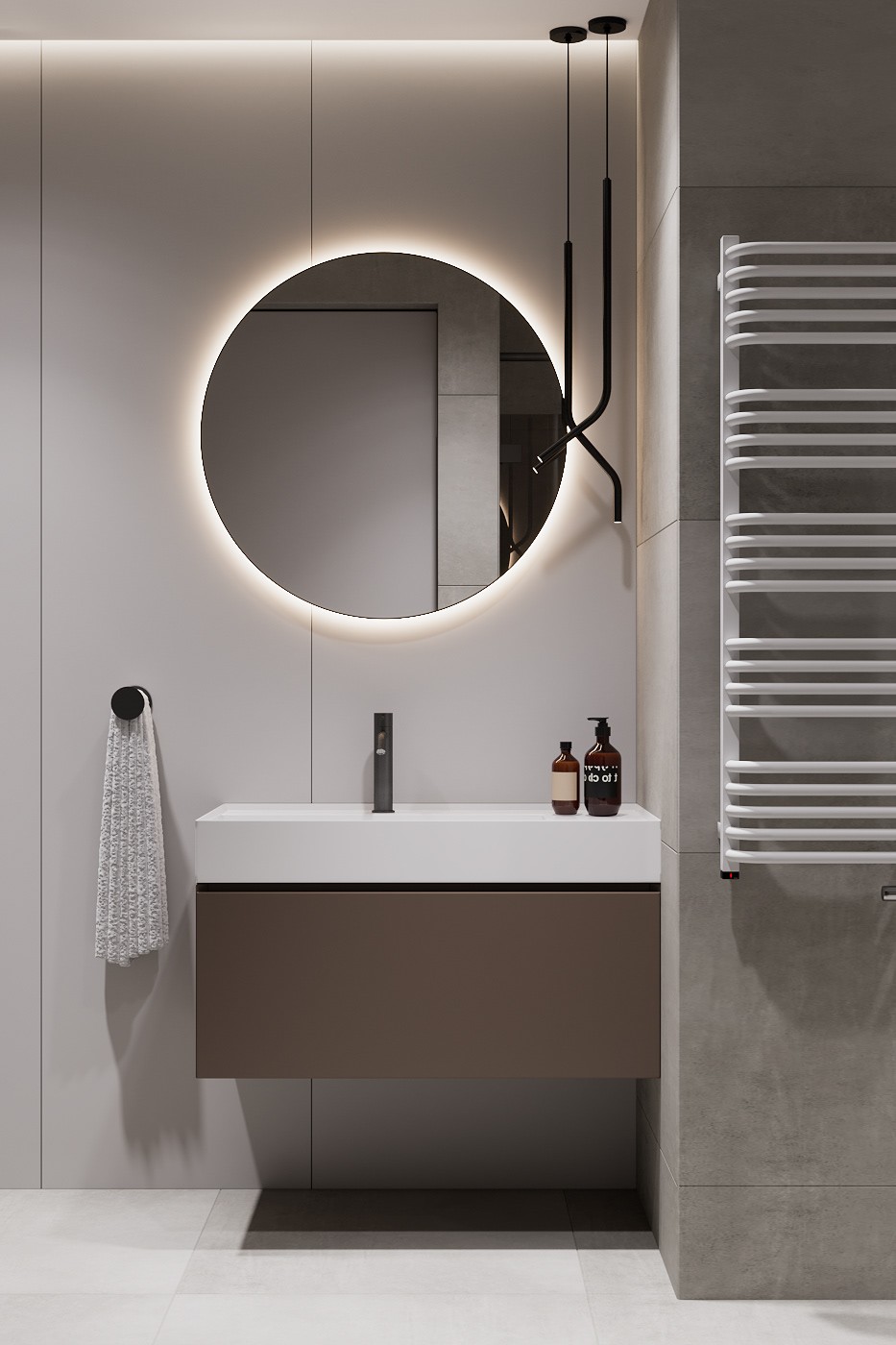 95㎡高级黑色系公寓设计 超多细节-19