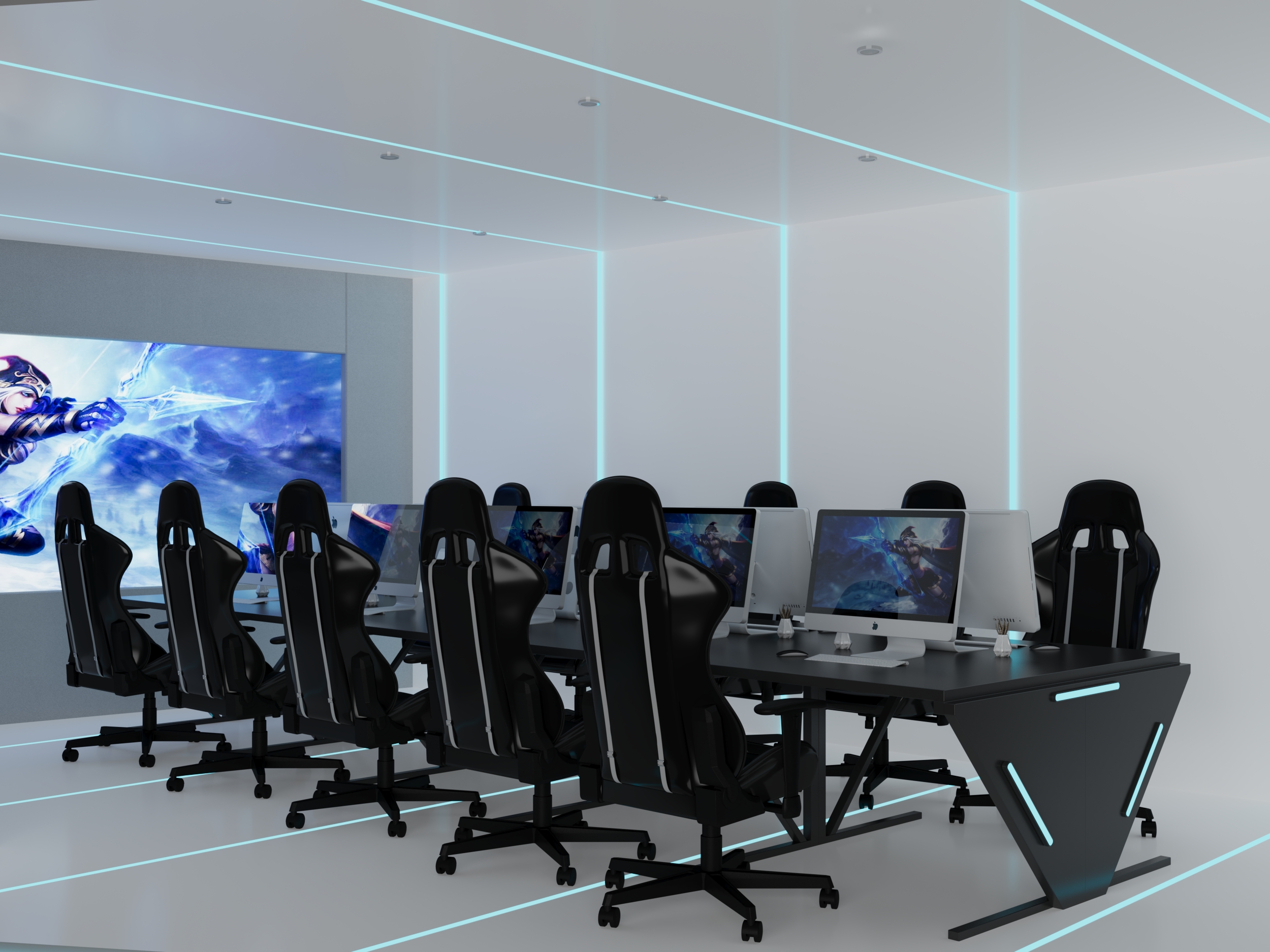 Riot Games 公司科技风室内设计-9