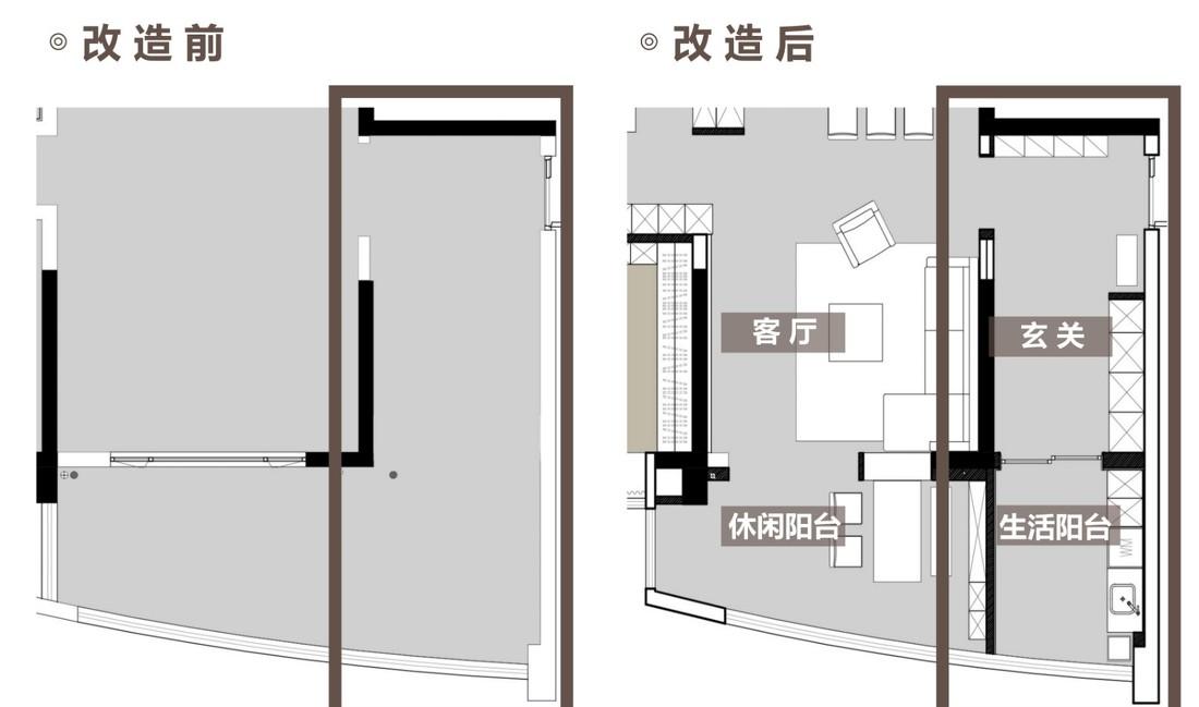 拾光悠然设计丨 170㎡大平层 4 房改 2 房，当代人的断舍离-0