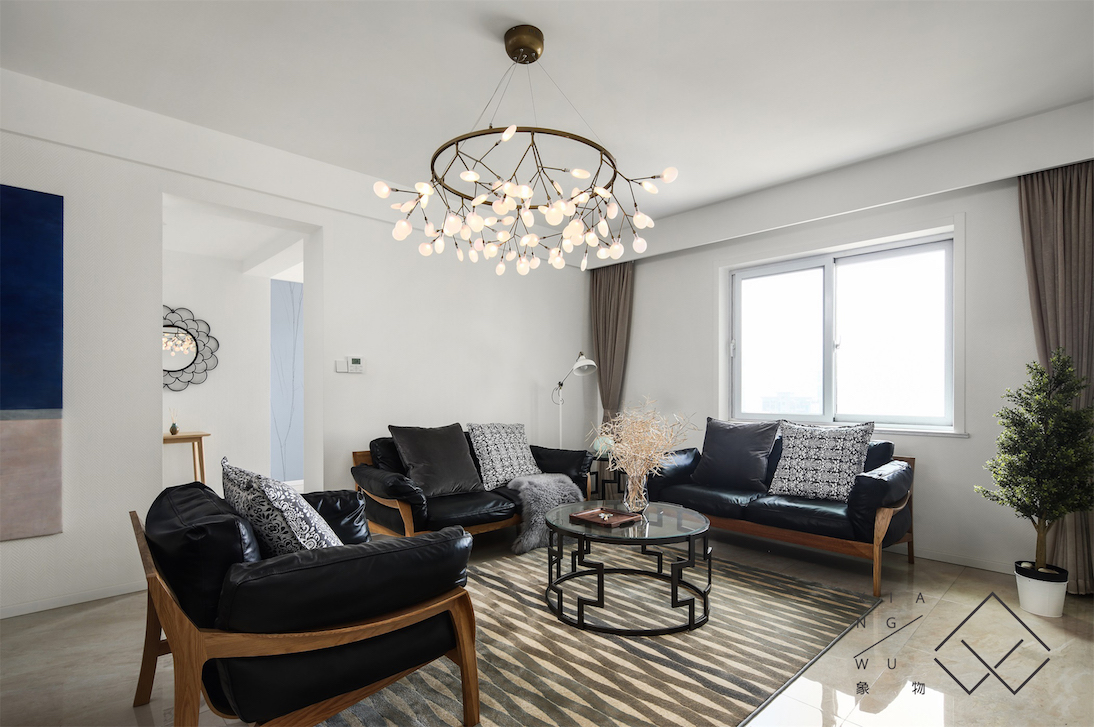 南京华侨大厦混搭风公寓设计，中国红点亮大空间-9