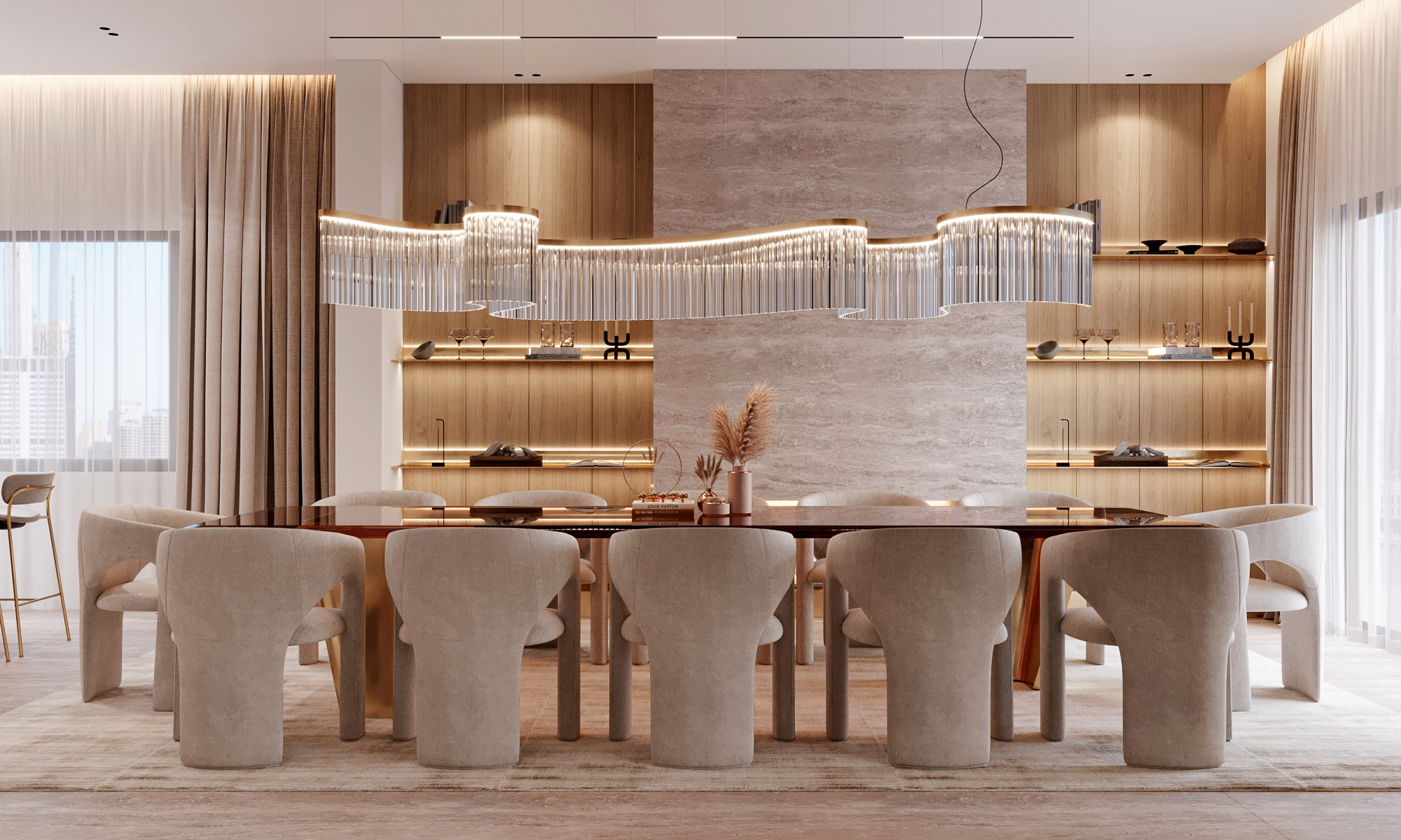 现代别墅餐厅与厨房丨埃及开罗丨Mohamed Naguib-5