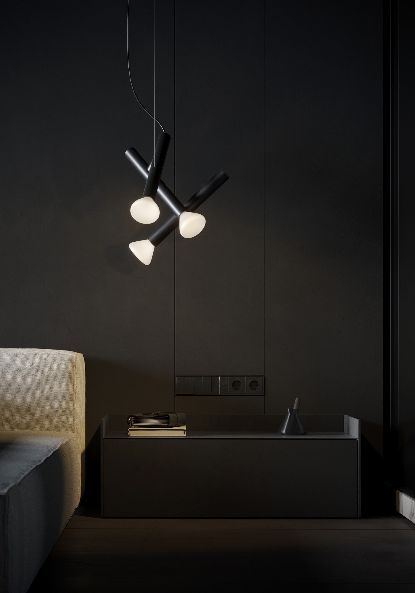 高级黑 极简别墅设计！-61