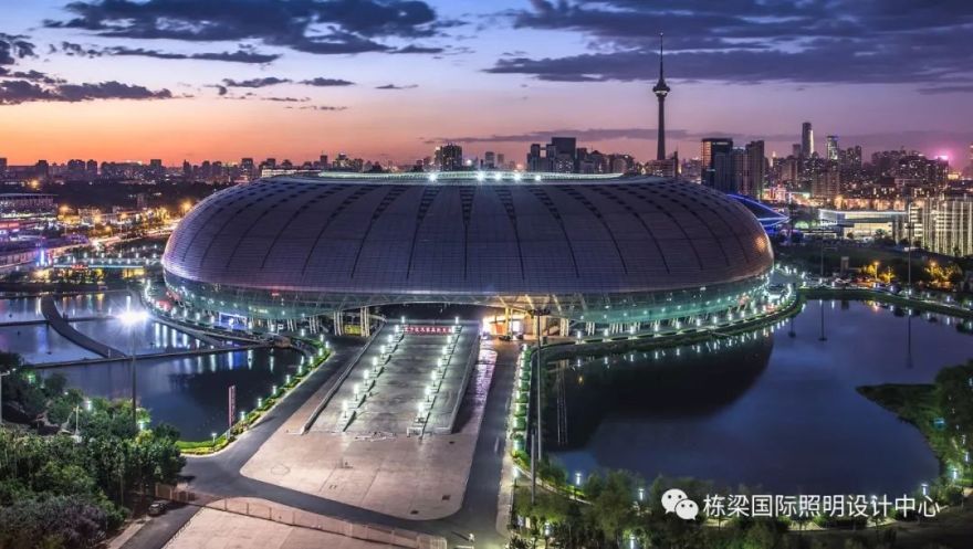 天津奥体中心夜景照明升级 | 水滴银辉,盛世同心-36