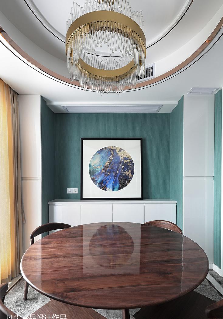 轻奢绿色玄关,精致山水空间-15