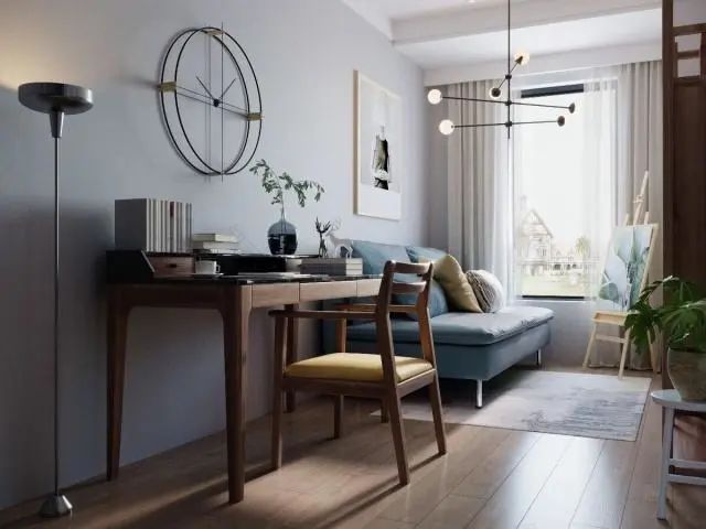 125㎡北欧简约混搭,大胆撞色展现个性空间-12