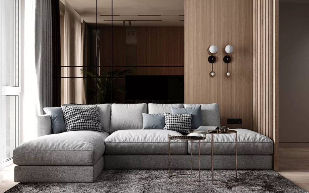 一厅三室，灰色+木色，高级！-3