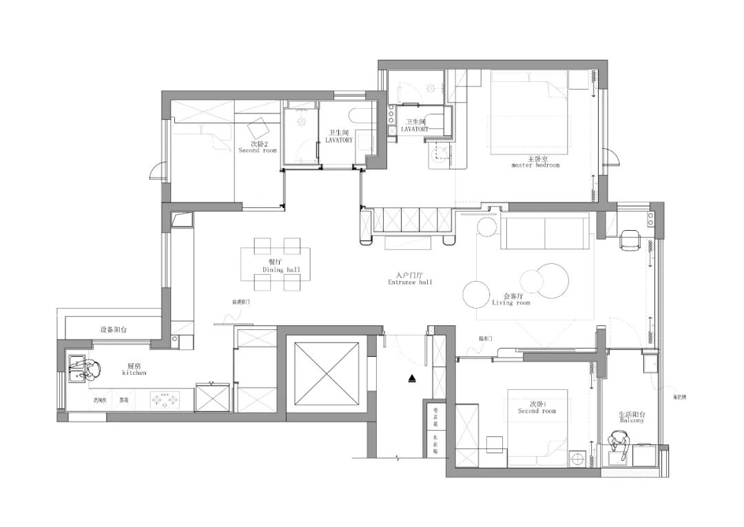123㎡极简私宅，塑造空间艺术特质丨逅界设计-44