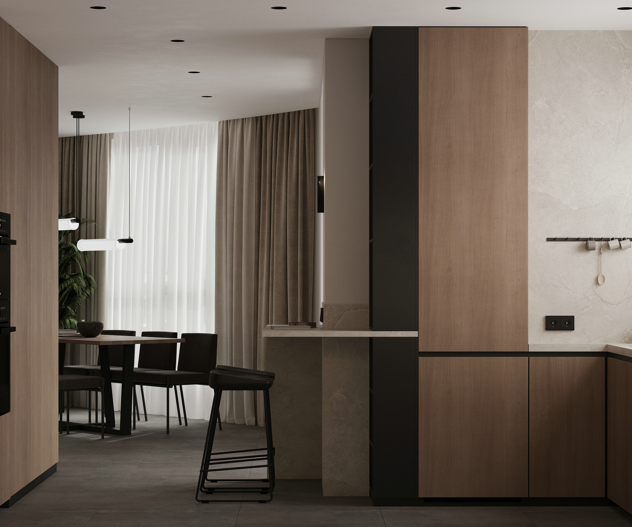 原木+高级灰 打造出精致优雅的居住空间-11