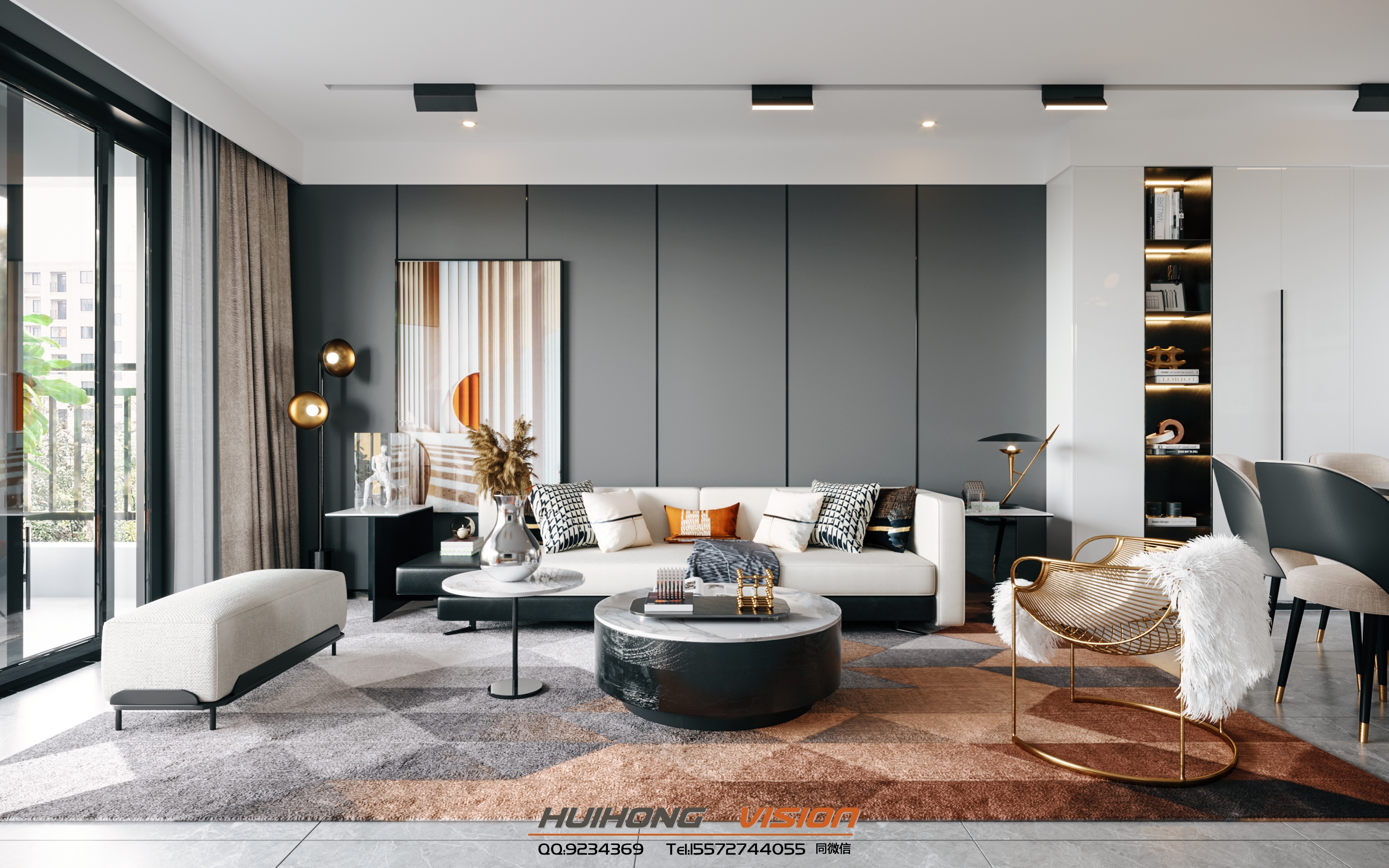 现代客餐厅卧室-0