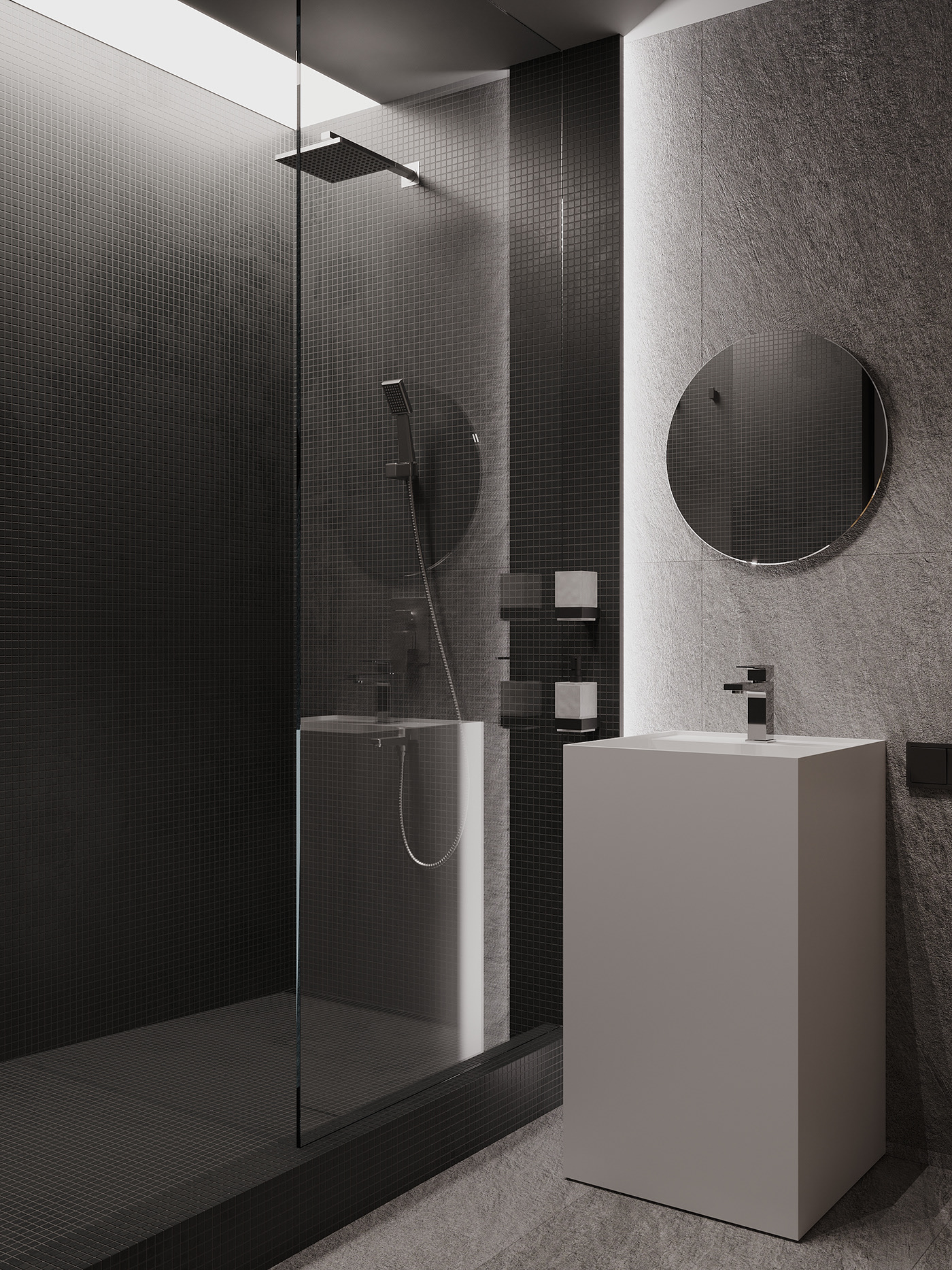 高级灰色系住宅设计-7